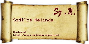 Szűcs Melinda névjegykártya